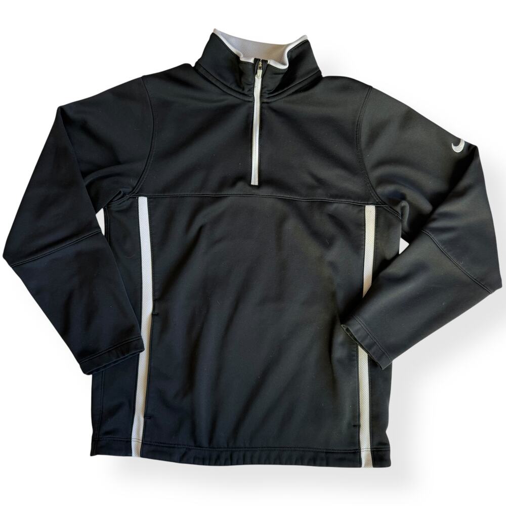 Nike Golf Therma-fit 1/4 Zip Pullover Pockets Black